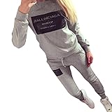Eshion Ladies Women Two Pieces Long Sleeve Sweat and Pants Outfits Set