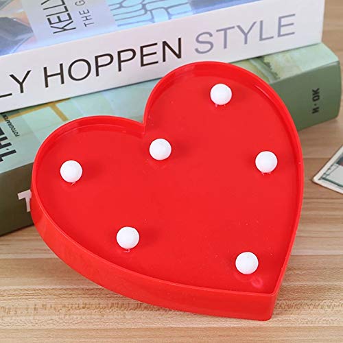 Satyam Kraft 3D Love Heart LED Night Light Romantic Heart Lamps Wedding Party Decoration For Home Culb Outdoor Indoor Wall Decoration Red color / wall lamp / valentines decoration / romantic marquee light / love heart led light / valentines gift / valentine gifts for girlfriend /valentine gift for boyfriend love