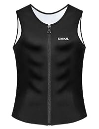Kimikal Waist Trainer Vest for Men Weight Loss-Sweat Neoprene Corset Slimming Belt Body Shaper Zipper Sauna Suits Tank Top Trimmer Support Workout Shirt