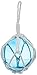 Hampton Nautical Light Blue Japanese Glass Ball Fishing Float with Brown Netting Decoration 3