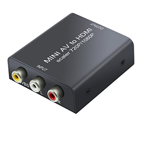 LiNKFOR AV to HDMI 1080P RCA to HDMI Mini RCA Composite CVBS AV to HDMI Video Audio Converter Adapter support PAL/NTSC With USB Cable For TV PC Laptop Xbox PS4 PS3 TV STB VHS VCR Camera DVD Projector