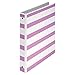 Samsill Stripes Fashion Design 3 Ring Binders, 1 Inch Round Ring - Holds 225 Sheets, Assorted Colors - Purple, Pink, Turquoise - 3 Pack
