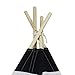 Dream House Kids Play Indian Teepee Hideout Wigwam Tent (Black Stripes 4 Sides with Floor Mat)