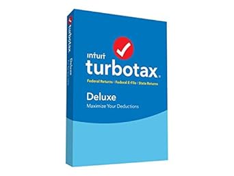 Intuit Turbotax Deluxe Fed, State, E-File 2016, Old Version, for Pc/Mac, Traditional Disc