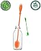 Ponnex silicone bottle brushes for cleaning - Bottle brush for narrow neck bottle / Long handle bottle brush cleaner set for hydroflask, water bottle, thermos, containers, coffee cup, sports bottle.