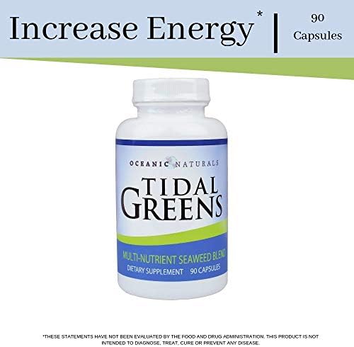 Tidal Greens Natural Seaweed Supplement: Helps Thyroid Support, Boost Energy Level, and Strengthen Immune System. All Natural Multi-Nutrient Seaweed Blend. 90 Vegetarian Capsules … (1)