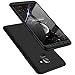 Galaxy A8 2018 Case, HONTECH 3 in 1 360 Full Protection Thin Hard Cover for Samsung Galaxy A8 2018 (Black)