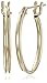 Amazon Collection 10k Yellow Gold Hoop Earrings, (0.6