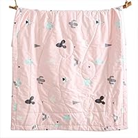 UOMNY Toddler Baby Blanket - Crib Comforter Baby Crib Quilts for Boys and Girls 39"x55" Cotton 1 Pack Baby Blanket Baby Quilt Nursery Bed Blanket Lightweight Blanket Toddler Comforter Pink Cactus