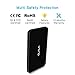 Built-in [Apple MFi Certified] Lightning Cable OLALA S102-i 10000mAh Portable Charger Ultra Compact Power Bank for iPhone, Samsung and More (Black)
