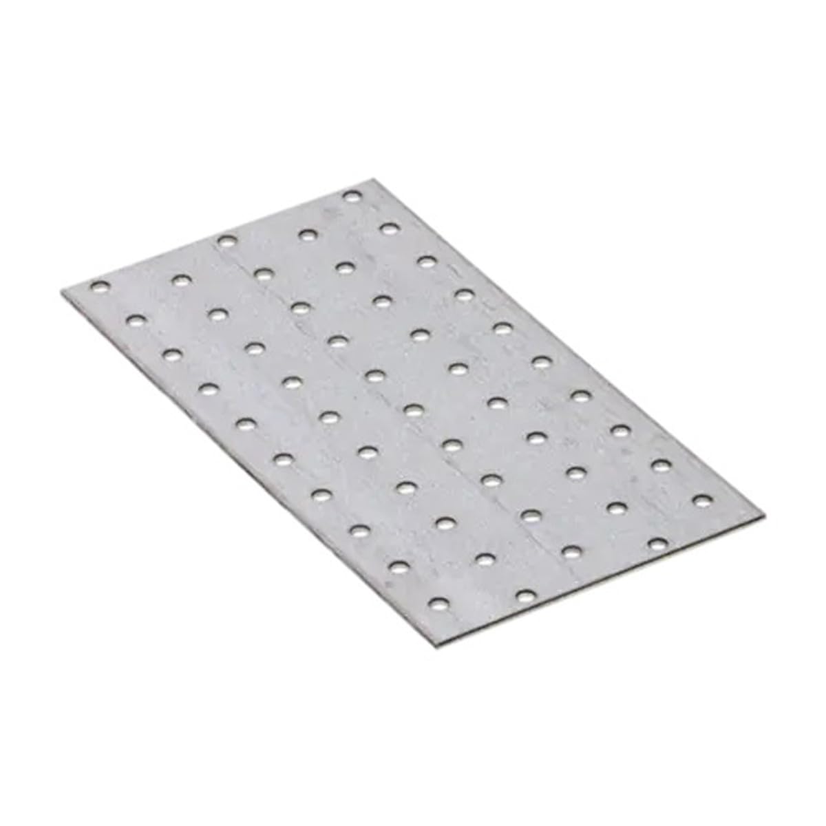 200mm x 100mm Galvanised Perforated Flat Plate Connector Joining Plates Metal Brace Brackets for Wood 2mm Thick Steel PP12 (Pack of 10) L03-06ABC
