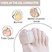 Povihome 6 Pack Gel Toe Spacer Separators(0.6'' Thick), Bunion Corrector for Overlapping Toe (1st/2nd Toe), Silicone Toe Spacers with Soft Gel Lining for Hallux & Bunion Pain Relief