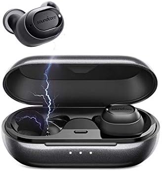 Bluetooth 5.0 Truly-Wireless Earbuds, Easy-Pair Sweatproof Sports Mini Wireless Headphones with Graphene-Enhanced Drivers, Stereo Calls, Built-in Mic, Black