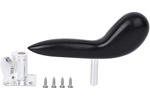 Tomotato Bassoon Hand Holder Saddle Rest, Silver Black Industrial Plastic Ergonomic Grip Support, Adjustable Base for Bassoon