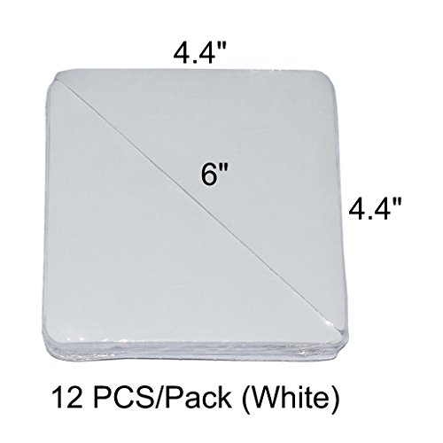Yorwe Rug Anchors, Double Sided Adhesive Hook and Loop Buckle Nylon Button Staircase Floor Carpet Non-Slip Mat Anti-Skid Stickers Triangle (12PCS, White)