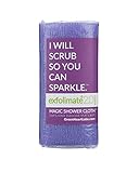 ExfoliMATE | Magic Exfoliating Shower Cloth Gently Removes Dead Skin for a Youthful Clear Complexion (PURPLE)