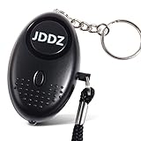 Personal Alarm, JDDZ 140 db Safe Siren Song Emergency Self Defense Protection Device Anti-Rape/Anti-Theft Security With Mini LED Flashlight for Women, Kids and Elderly (Black)
