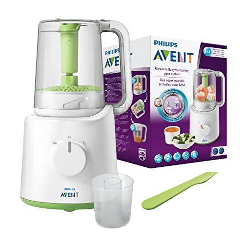 Philips Avent SCF870/20 EasyPappa - Cuocipappa Multifunzione 2 in 1, Cuoci a Vapore e Frulla