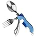 4-In-1 Camping Utensil Stainless Steel Fork Spoon Knife Bottle Opener Set for Camping Cutlery Set/Travel/Survival