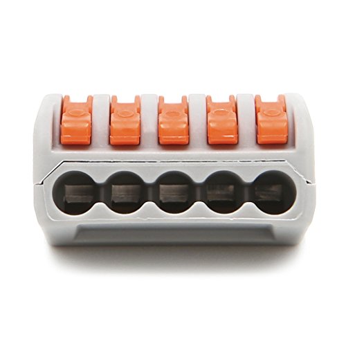 5 Pcs 222-415 Push Wire Connector Lever Terminal Block Lever-Nuts 5 Conductor