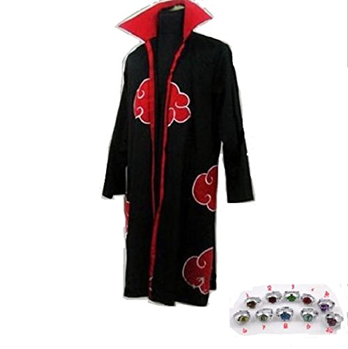 Akatsuki Naruto Itachi Uchiha Cosplay Costume coat ring