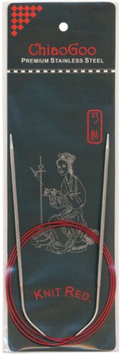 Chiaogoo Stainless Steel Regular Red Circular Knitting Needles: US Size 2, 40-Inch Cable (Metric Size 2.75, 100cm Cable)