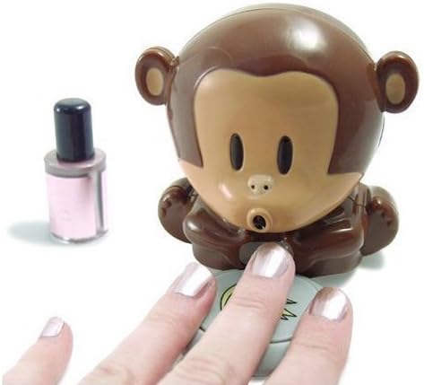 GZNIGHT Cute Monkey Shaped Hand Nail Art Tips Quick Blow Polish Dryer Blower Manicure Care
