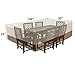 SONGMICS Outdoor Rectangular Patio Table and Chairs Cover, Waterproof Windproof Protector up to 110 Inches Long UGTC84M