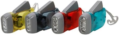 10 Lumens No Battery Dynamo Crank Wind 3 LED Flashlight Torch Grey