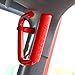 IPARTS Red Front Grab Handle Red Hard Mount Solid Steel Grab Handle Grab Bars for 07-17 Jeep JK Wrangler 2 & 4 Door Pair