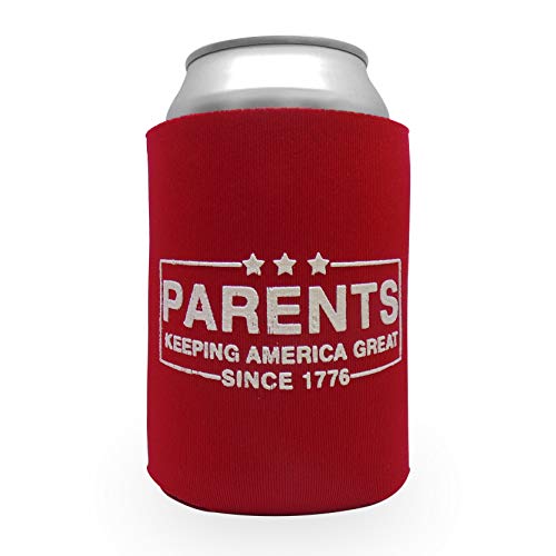 12 Can Sleeves - Beer Coolies for Cans and Bottles - Bulk Blank Drink Coolers - DIY Custom Wedding Favor, Funny Party Gift (Parents, 2)