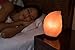 Natural Himalayan Salt Lamp on Solid Neem Wood Base | Romantic Leaf Shape | Dual Voltage (AC 230V/110V), UL Listed, 6' Cord & Dimmer Switch, a Great Gift, 6.2 lbs (Pink)