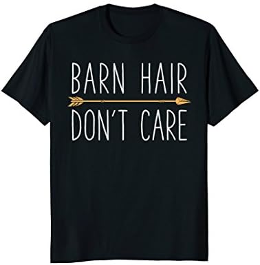 Mens Barn Hair Don't Care T Shirt I Love Horse Riding Racing Farm Small Black