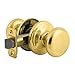 Kwikset Juno Interior Passage Door Knob, Handle For Closet and Hallway Doors, Non-Locking Doorknob in Polished Brass