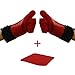 Elbee Home Heat-Resistant, Easy-Clean, Extra-Long Oven Mitts for Cooking, Baking and Grilling with Bonus Pot Holder Included