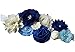 nania maternity pregnancy sash for Mon to be baby shower sash flower sash (Royal blue)