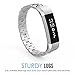 MoKo Fitbit Alta HR and Alta Band, Universal Stainless Steel Replacement Watch Bracelet Band Strap with Fold Over Clasp for Fitbit Alta / Fitbit Alta HR, Tracker NOT Included - SILVER