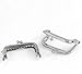 Rockin Beads Brand, 5 Metal Frames Snap Clasp for Small Coin Style Purse Silver Tone 2-1/2 X 1-1/4 Inch 5pcs