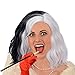 Ms. Spot Wig,Women's Dalmatian Diva Cruella Dalmatians Dog Wig Costume Accessory Set,3