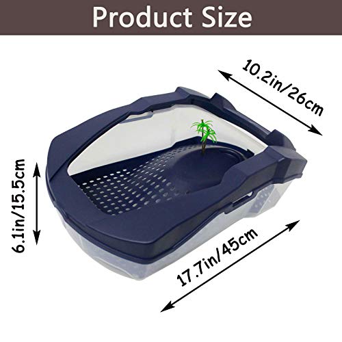 Tfwadmx Large Plastic Turtle Tank,Turtles Tank Aquarium Reptile Habitat