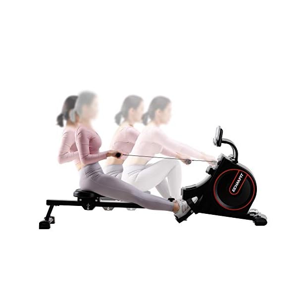 ECHANFIT Magnetic Rower Rowing Machine for Home Use Foldable w/16 Level of Quiet Magnetic Resistance with LCD Monitor and Adjustable Console Angle for Cardio Training (CR49) - Image 7