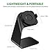 KIMILAR Compatible with Ticwatch Pro Charger Dock, Premium Aluminum Charging Stand Cable Cord Station Cradle Base Attached 4.2ft USB Cable Accessories for Ticwatch Pro Smartwatch (Black)