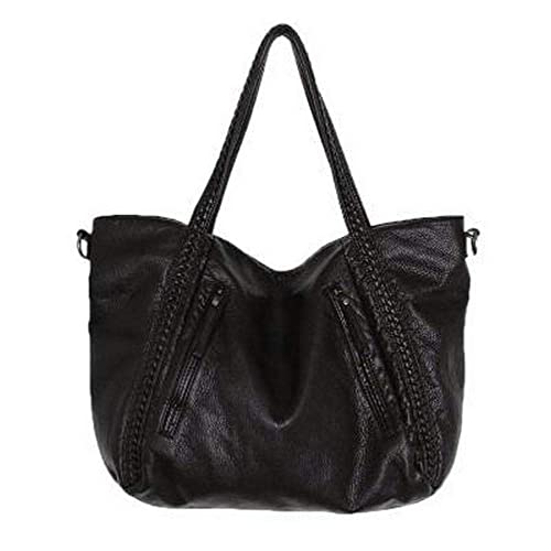 Baufooer Bradided-b, Sac à bandoulière Femmes, Noir, L