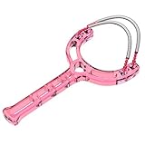 Facial Hair Removal Double Spring for Quick & Easy Removing Hair on the Upper Lip/Chin/Cheek from Roots, Portable & Effective Handhold Manual Epilator Tool-Pink