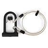 COSTWAY Fiets U-Slot, 16mm Zwaar uitgevoerde Fiets U-Slot met 1200mm Stalen Kabel & Montagebeugel, Fiets U-Slot met 3…