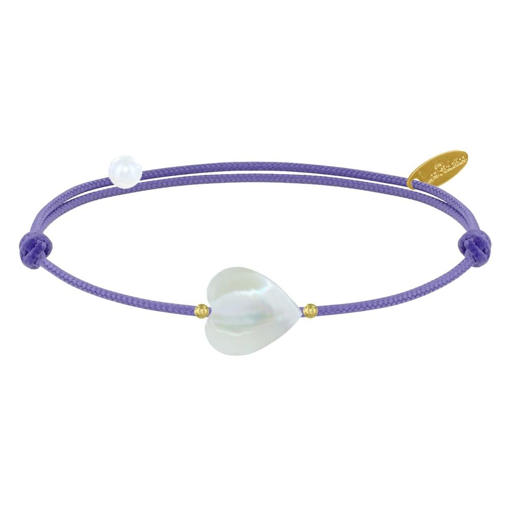 LES POULETTES BIJOUX - Bracelet Link Sweet Heart Mother of Pearl - Classics - Purple — image 1