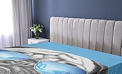 Ambesonne Pug Fitted Sheet, Dog Portrait Mirror