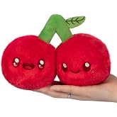 Squishable - Snacker Cherries S1 E2 - Comfort Food Collection - 7 in - Soft Toy Collectible Stuffed Animal