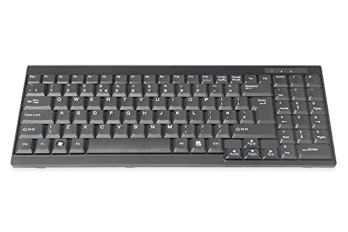 DIGITUS keyboard for LCD KVM consoles from, British layout, black