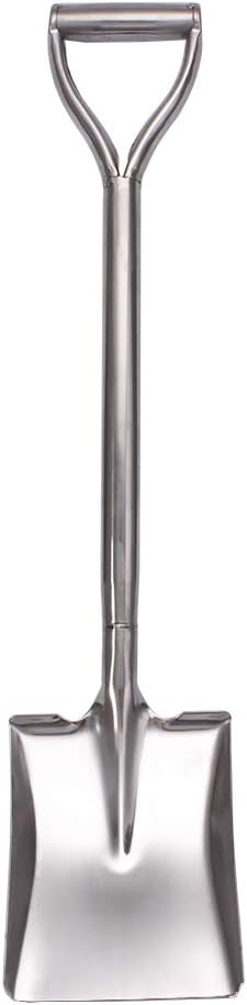 LUBAN Heavy Duty Garden Spade Shovel for Digging, D Handle Square Flat Shovels for Gardening, 31.5-Inch All Stainless Steel Made : Garden & Outdoor